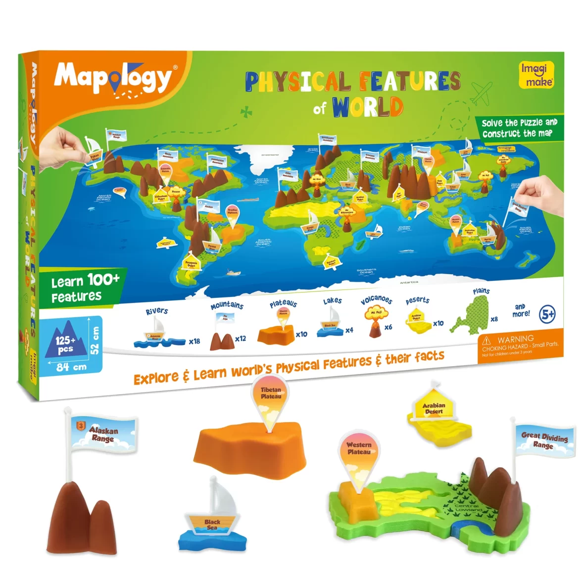 Explore Earth’s Physical Features: Imagimake Mapology 3D Puzzle & Construction Toys for Kids