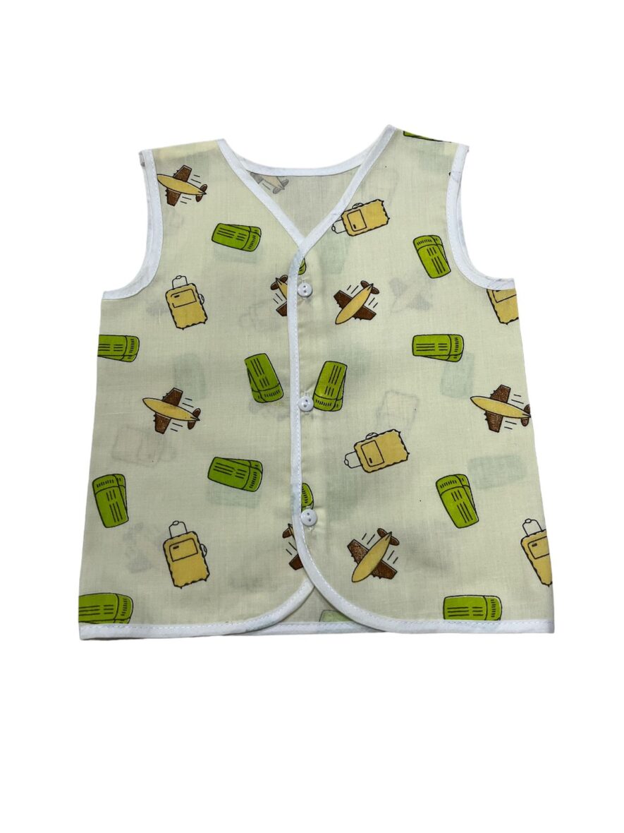 Cotton Sleeveless Jhabla Pack of 4- Aeroplane (3)