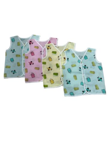 Cotton Sleeveless Jhabla Pack of 4- Aeroplane