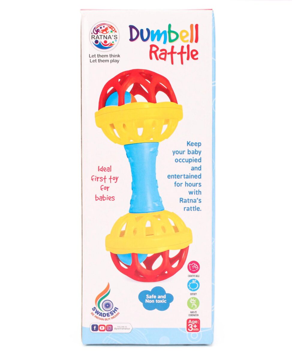 Baby Dumbell Rattle Toy