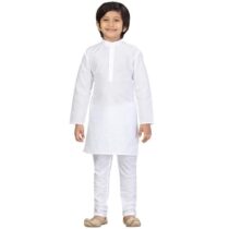 Kurta Pyjama White Plain