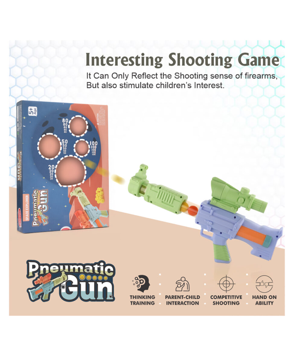 Space Explorer Pneumatic Toy Gun – Interactive Shooting Game for Kids