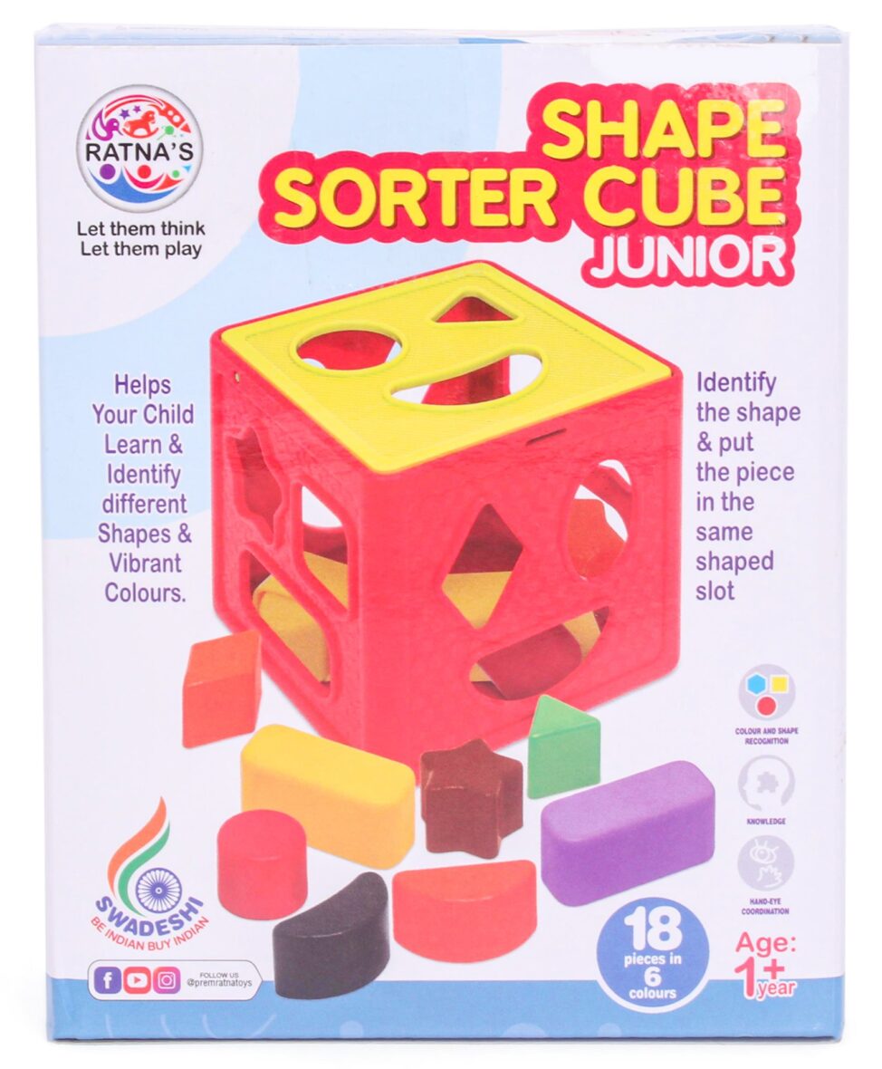 Shape Sorter Cube Junior – Toy For Early Learning Fun