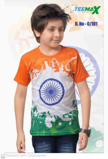 Tricolor T-shirt-Ashoka Chakra