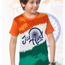 Tricolor T-shirt-Jai hind with Ashoka Chakra