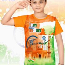 Tricolor T-shirt-Proud To Be Indian With Taj Mahal