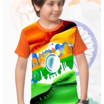 Tricolor T-shirt-I Love India with Taj Mahal