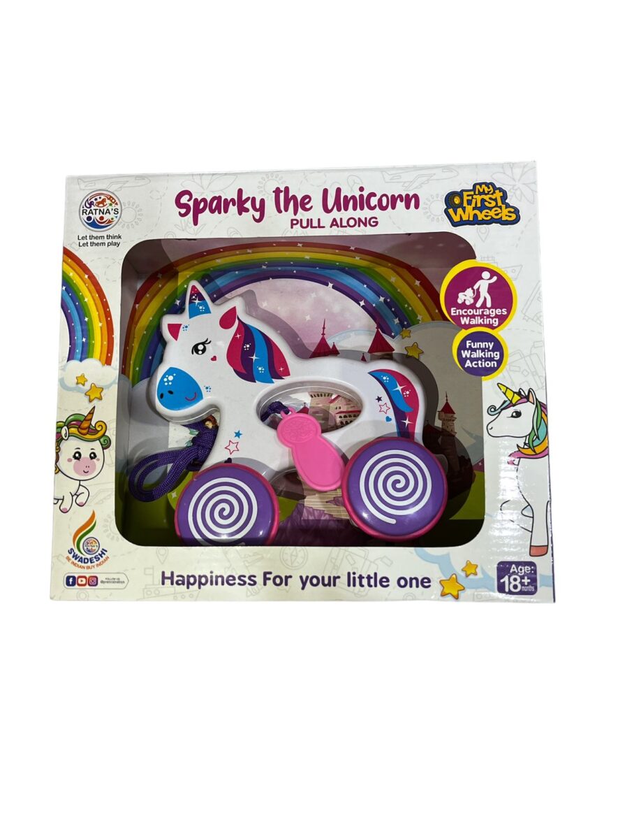 Sparky The Unicorn – A Whimsical Pull Along Toy for Your Baby’s Early Steps