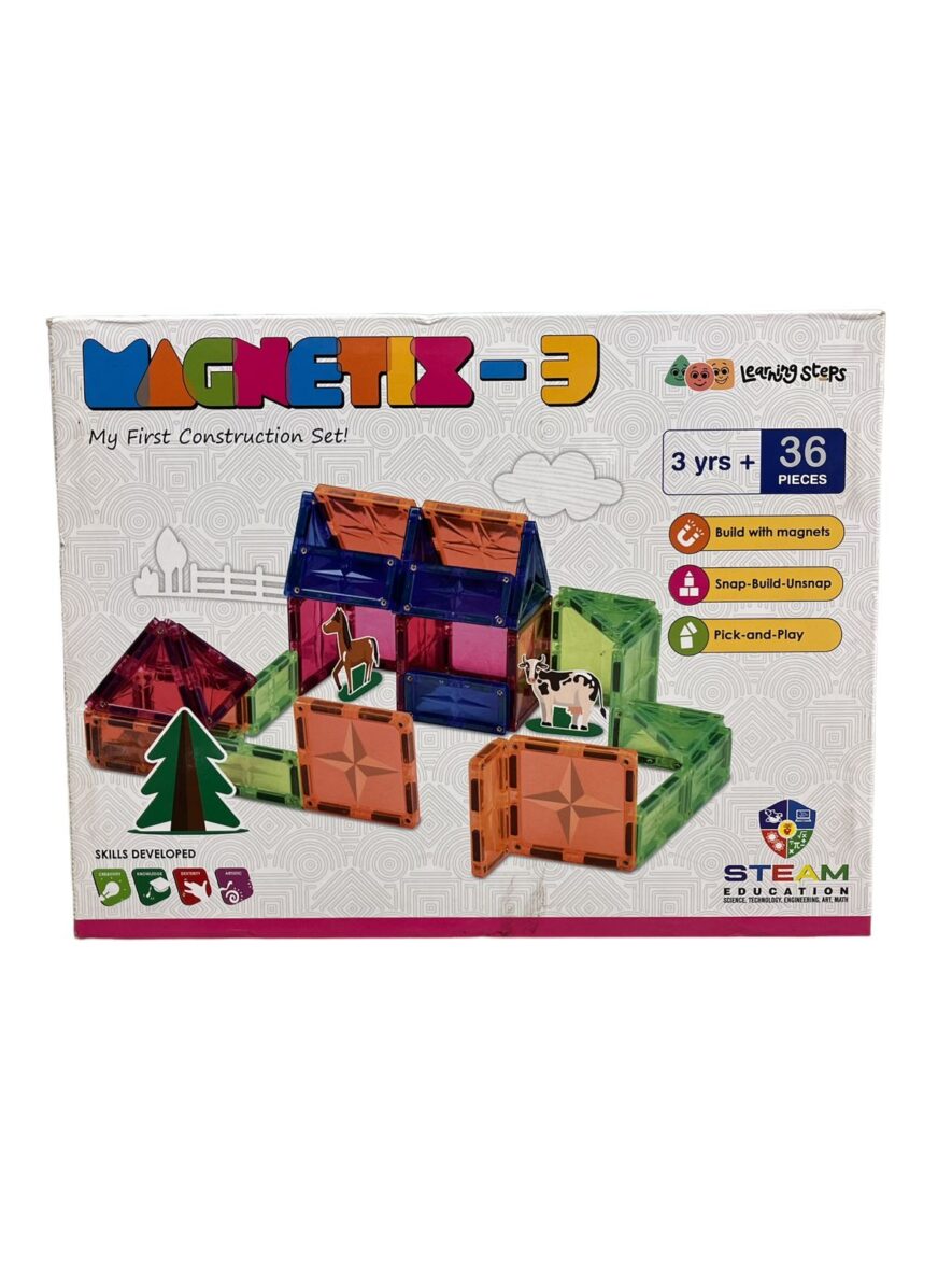 Magnetix-3 – Building Blocks Set  Creative Construction Toys for Kids