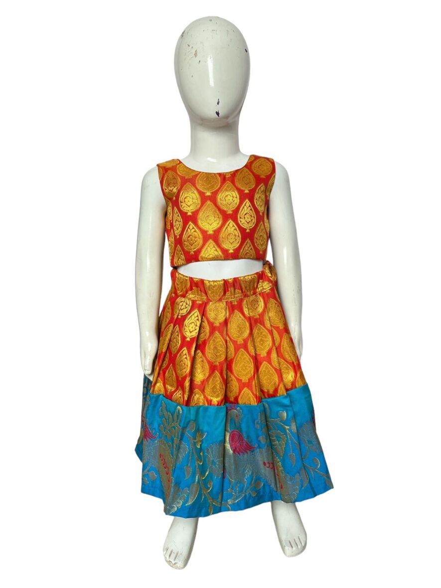 Vibrant Ethnic Lehenga Choli Set For Girls