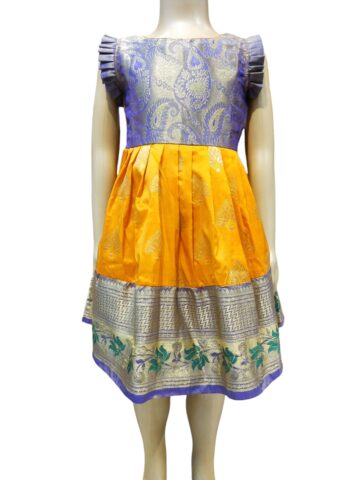 Paithani-Frock-GOLD