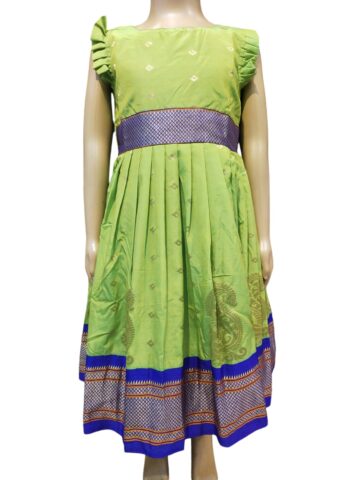 Paithani-Frock-GRN-1