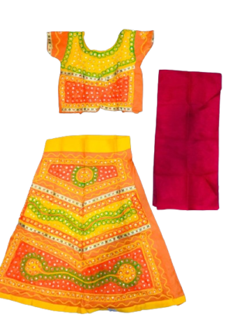 Radha Dress-OrngYlw