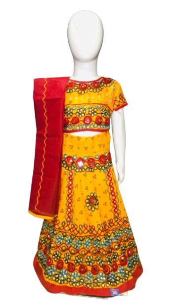 Radha Dress-Yellow Red