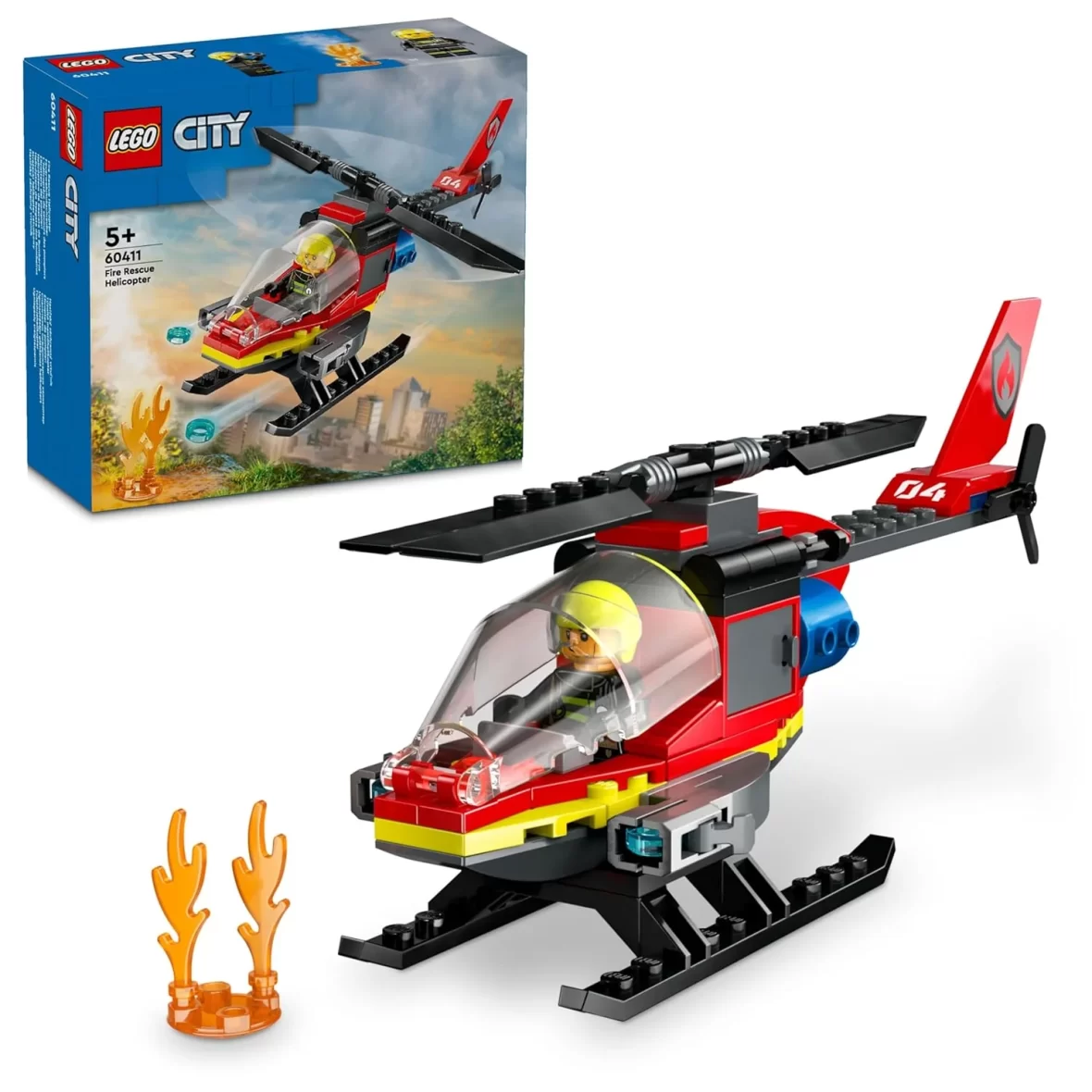 LEGO City Fire Rescue Helicopter Building Set – Action Packed Firefighting Adventure