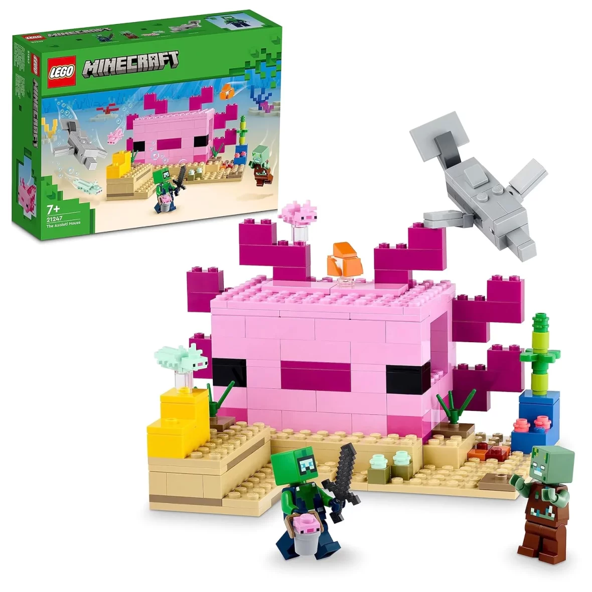 LEGO Minecraft – The Axolotl House Building Block Set (7+ Years)