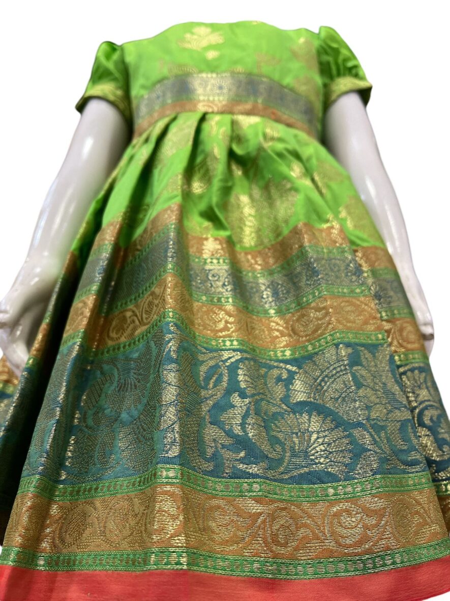 Paithani Frock-GRN