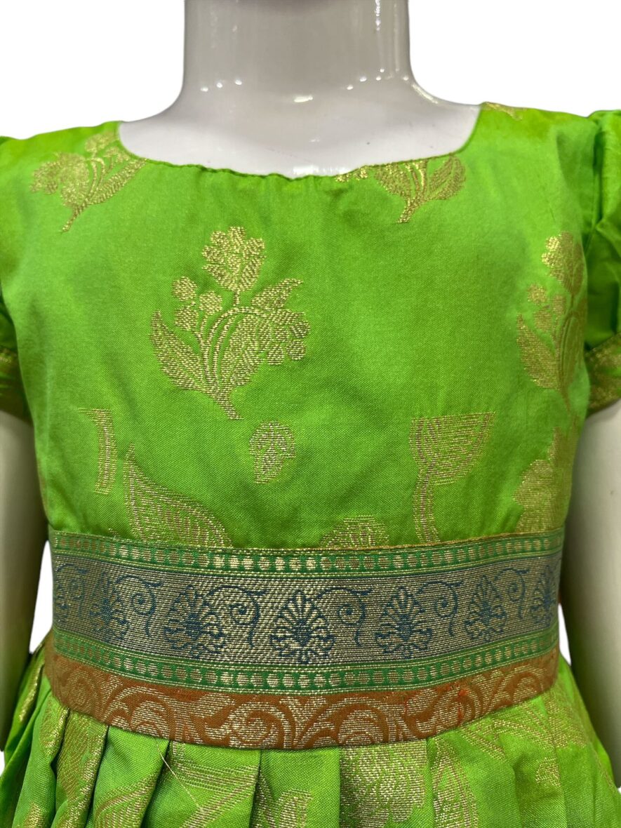 Paithani Frock-GRN-1