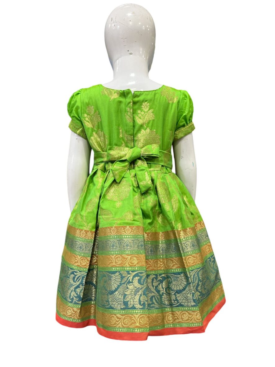 Paithani Frock-GRN-4