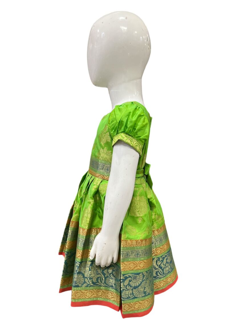 Paithani Frock-GRN-3