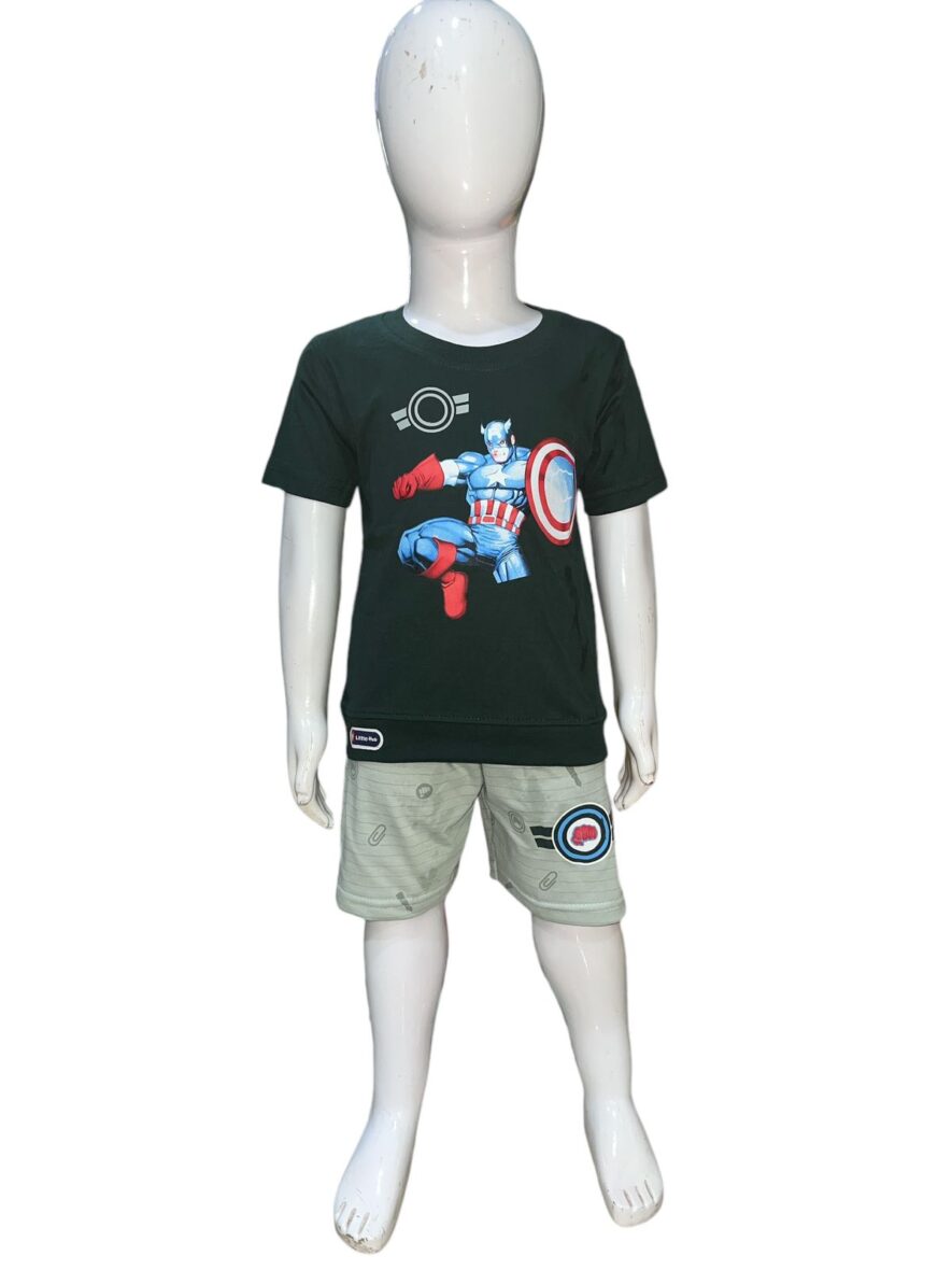 Boys’ T-Shirt & Shorts Set – Superhero Adventure