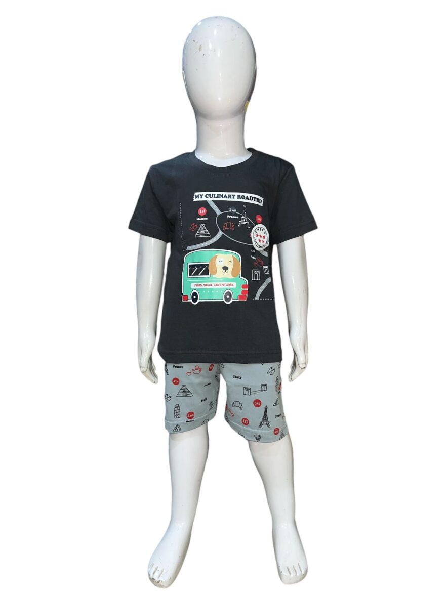 Kids’ Culinary Road trip Adventure T-Shirt and Shorts Set