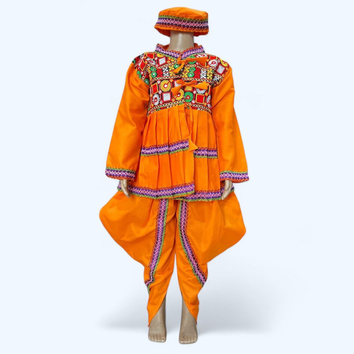 Traditional Boy’s Garba Dress – Vibrant Orange