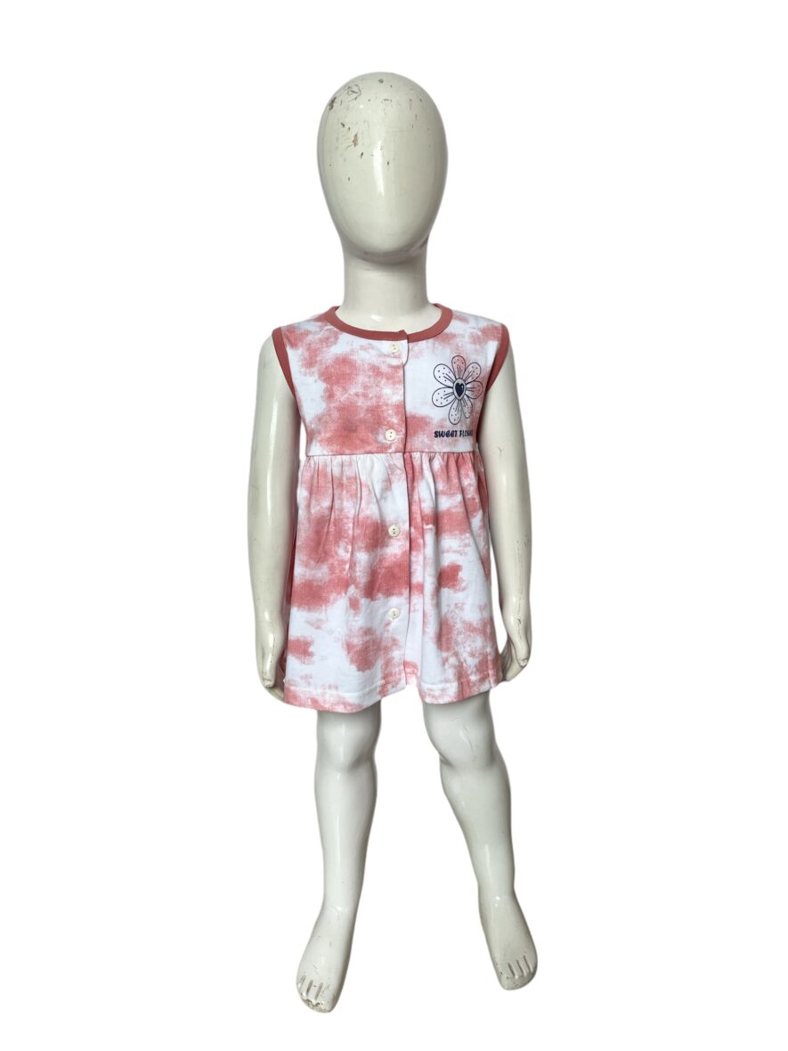 Girls’ Sweet Flower Tie Dye Dress – A Burst of Fun and Style