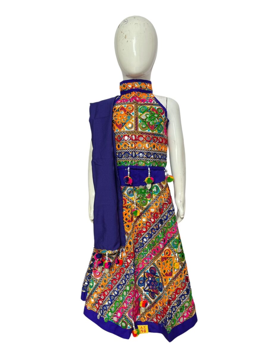 Traditional Embroidered Navratri Dress -Girl’s Garba Dress