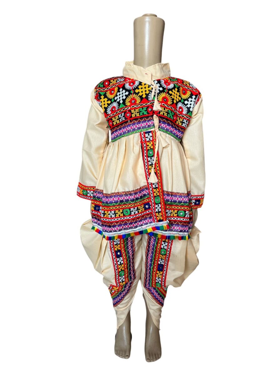 Traditional Boy’s Embroidered Navratri Dhoti Kurta Set – Garba Dress