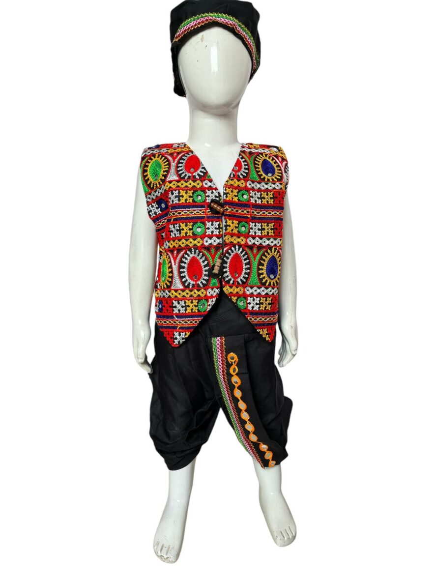 Traditional Boy Garba Dress – black