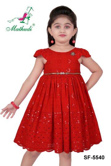 SF-5540-Frock-Red