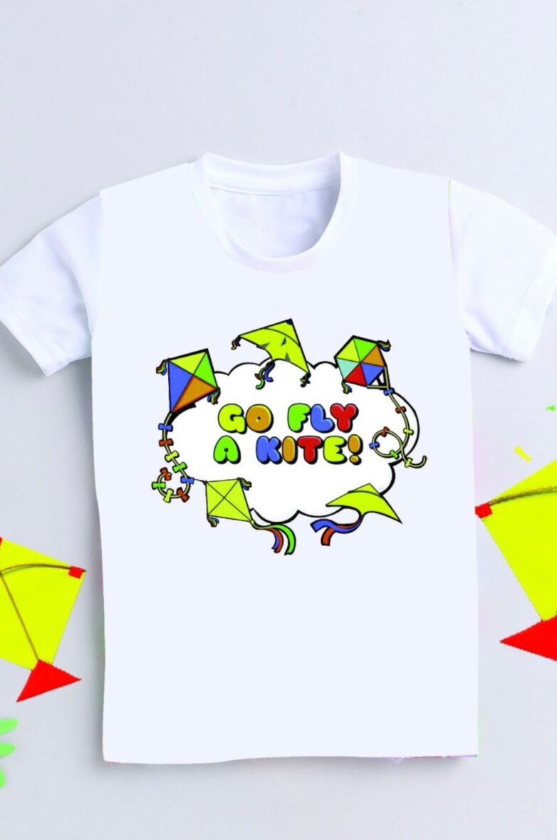 Go Fly a Kite Kids’ T-Shirt For Makar Sankranti