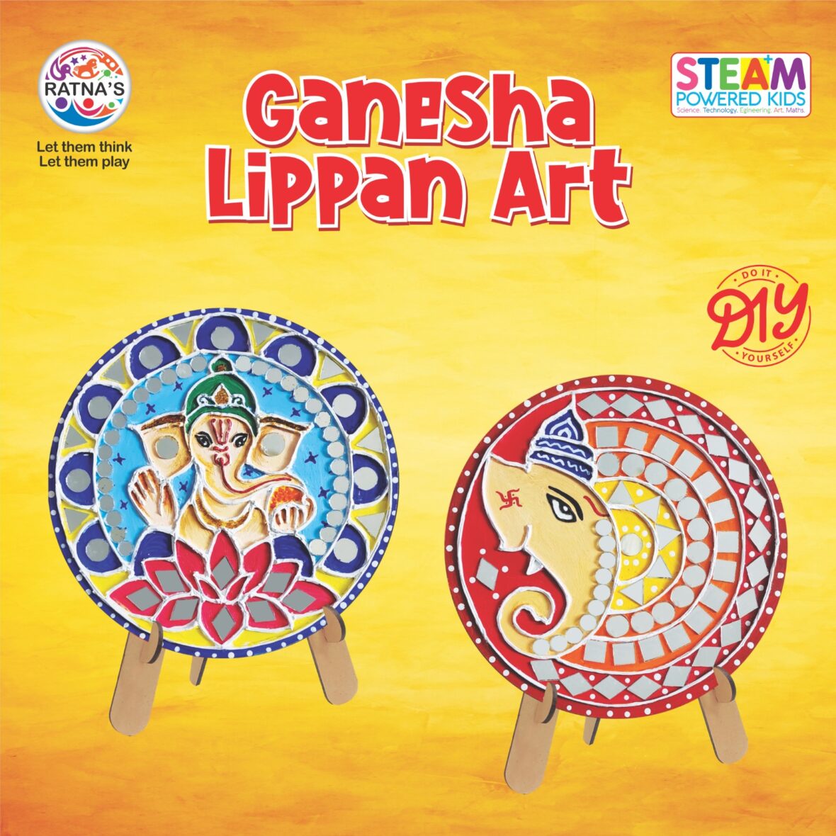 Divine Ganesha Lippan Art – A Meditative DIY Wooden Craft Kit