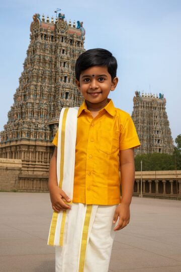 Lungi Set-Yellow-1